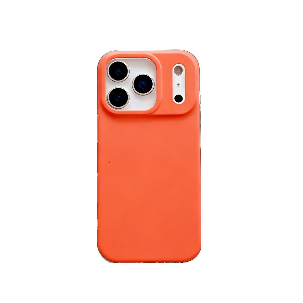 Orange Solid Color Phone Case Compatible with iPhone 17 Pro Max Simple Material Case iPhone 16/15 Pro Personalized 14
