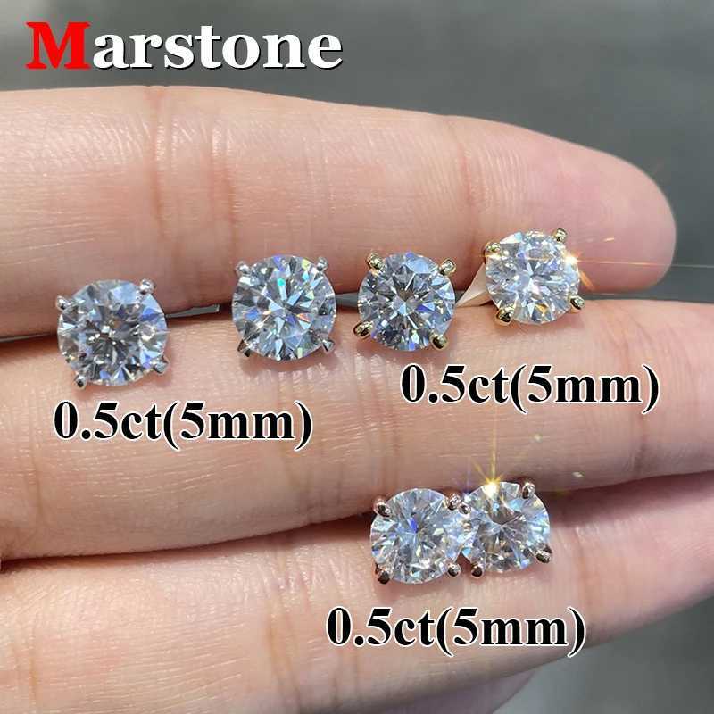 Premium 0.5-2CT Moissanite Diamond Stud Earings for Women Original 925 Silver Plated 18k White Gold Top Quality Thread Earrings Z250408