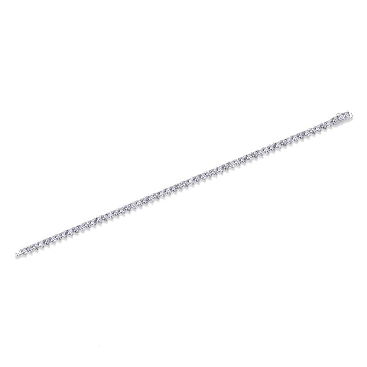 4mm Moissanite Tennis Bracelet - Size 16.5-19cm 925 Sterling Silver Jewelry for Women