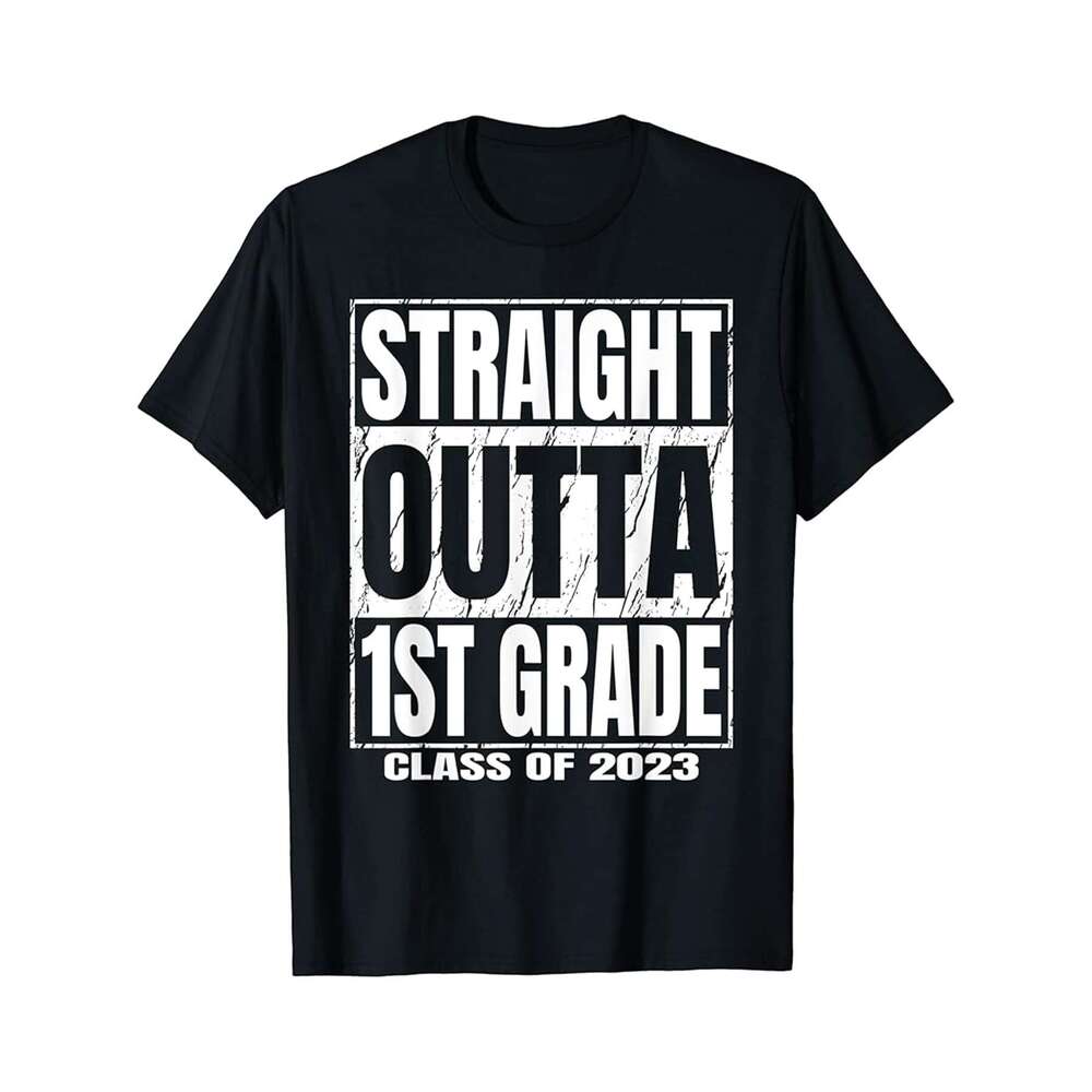 Designer T shirt Straight Outta 4th Grade Graduation Class 2024 Fourth Grade - 220g Tshits
