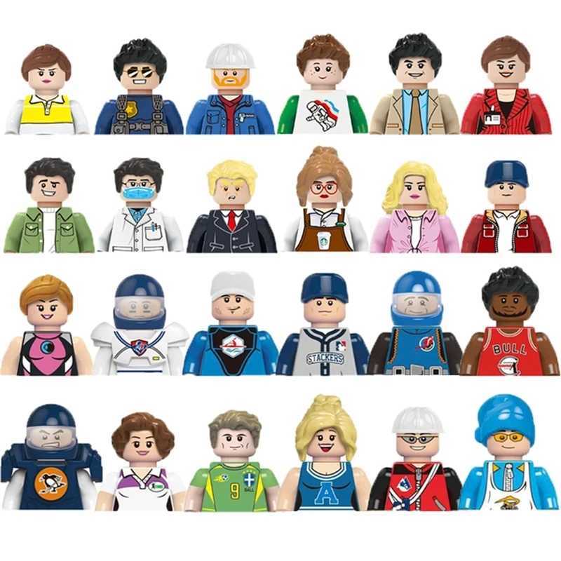 Childrens 3D Home Digital Set Building Blocks City Workers Firefighters Doctors Dolls Bricks Childrens Birthday Toys X250409
