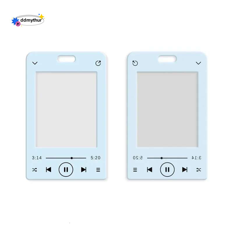 Girls Kid Bus Subway Credit Protector Kpop Photocard Shell INS Music Player ID Card Holder with Spring Rope Heart Charm ddmythur