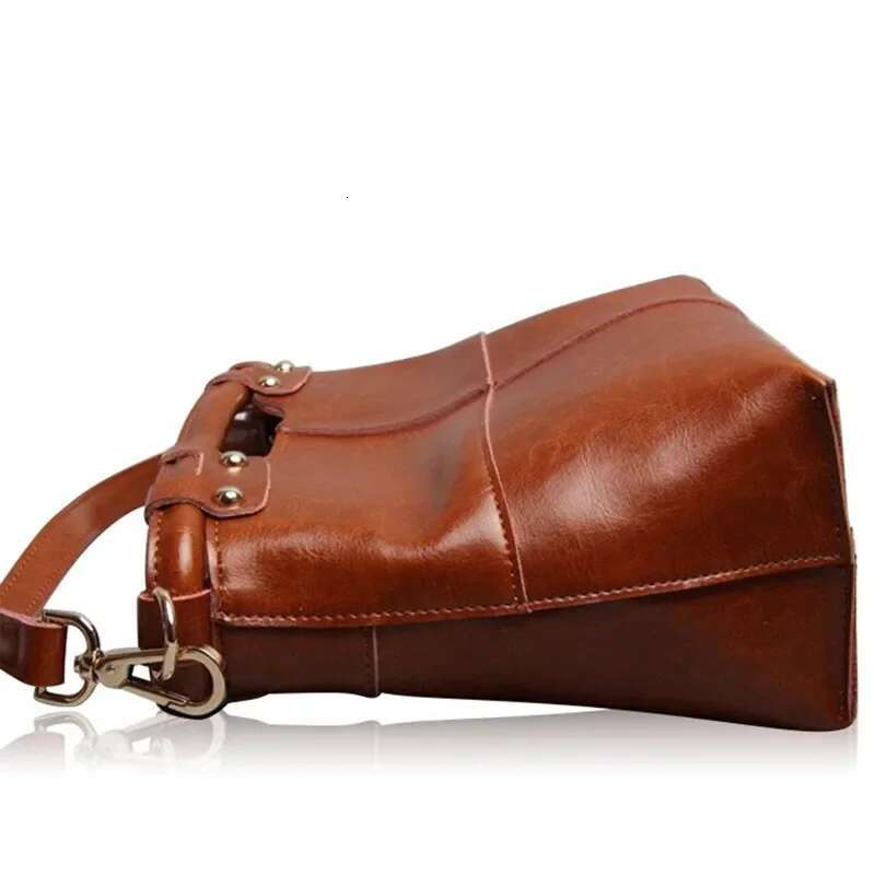 Genuine Leather Handbags Big Women High Quality Casual Female Bags Trunk Tote Vintage Brand Shoulder Messenger Bag Ladies Large