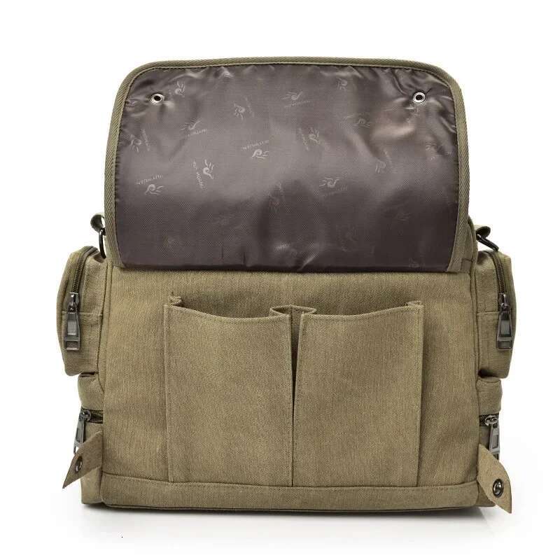 Men Handbag Multi-Function Men Shoulder Business Casual Crossbody Messenger Travel Bags Canvas Bag Wt604
