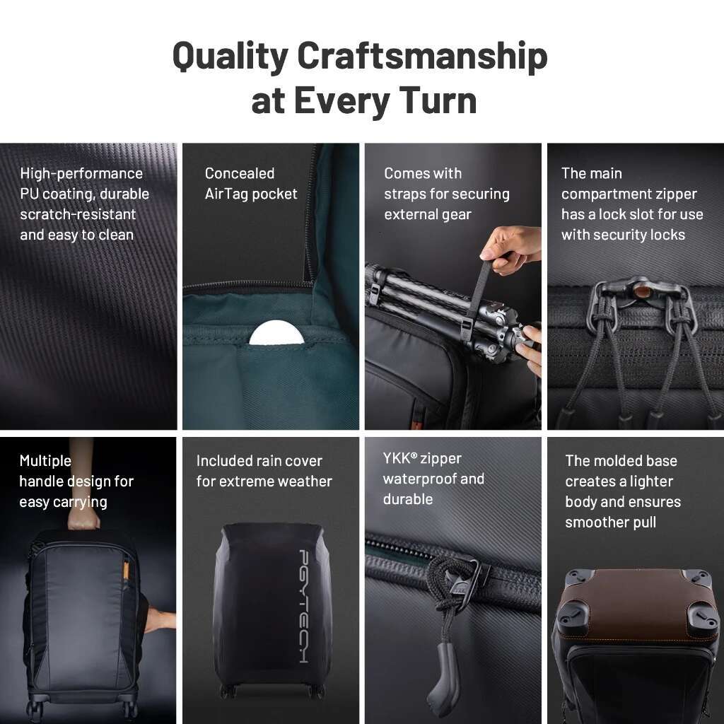 PGYTECH Trolley Photography DSLR Camera Bag Professional Outdoor Backpack Lage Equipment Travel Case