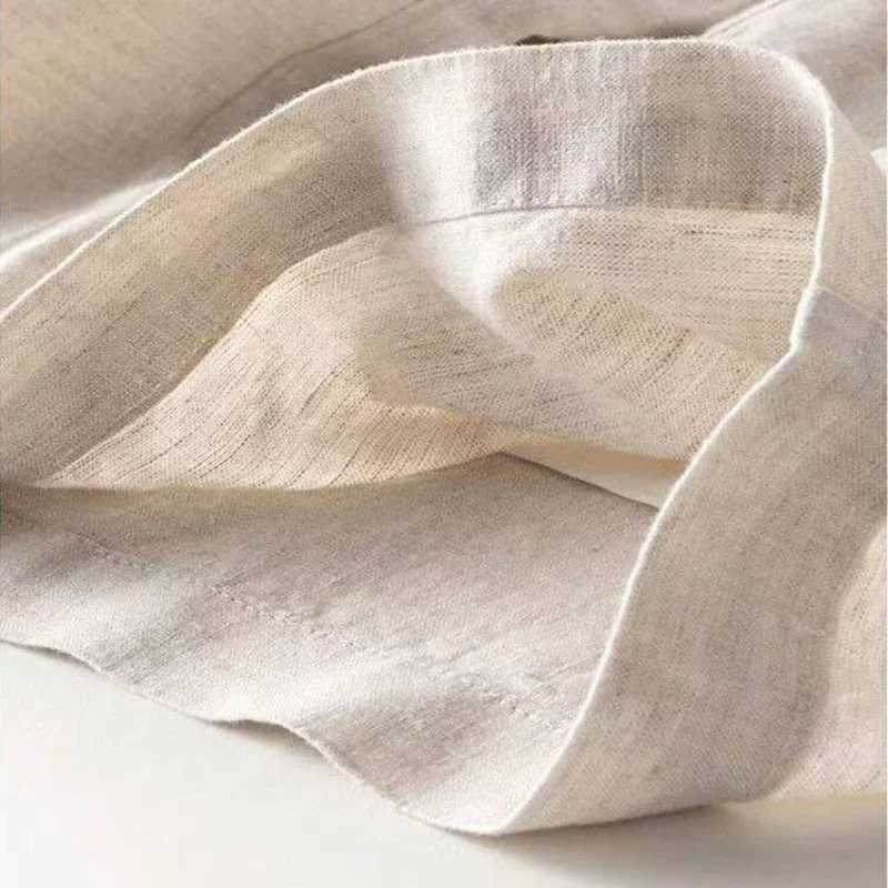Summer Pocket Cotton Linen Pants Womens Ele High Waist White Wide Leg Pants Womens Casual Loose Straight Full Set PantsXJ250403