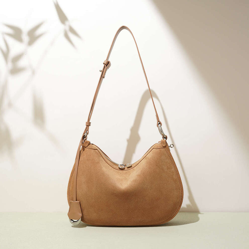 Luxury Bag Designer Spring/Summer New Matte Leather High-end Crescent Shoulder Classic Fashion Trend Cross-body Women's One Shoulder Handbag