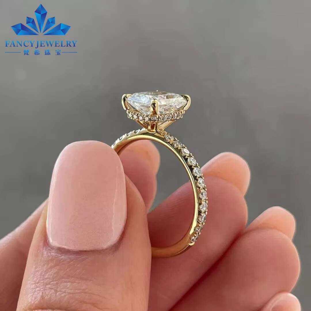 Vintage Boutique 4CT Radiant Ice Crushed Cut Diamond 18k Solid White Gold Moissanite Solitaire Engagement Ring Wed Bridal Jew