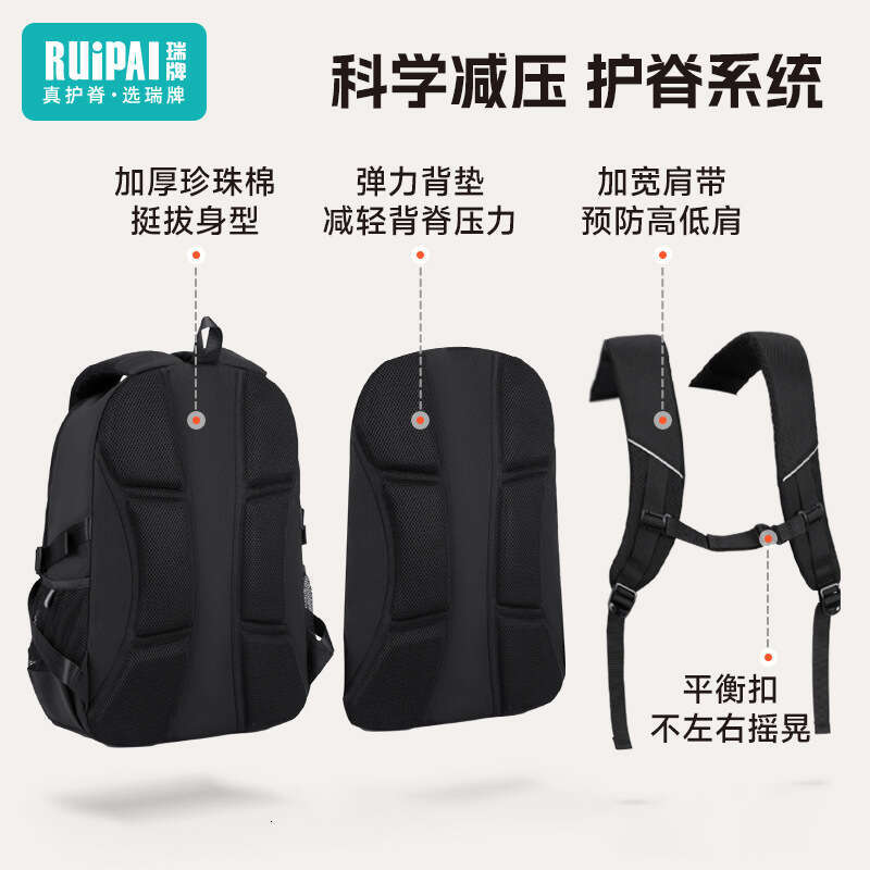 Backpack Large Capacity Spine Protection To Reduce Burden, Middle And High School Students, Multi Compartment Backpack For Male Students
