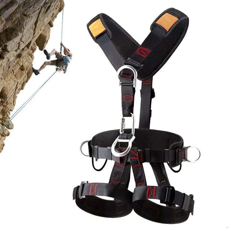 Protection Kit Five-point Safety Belt With Adjustable Buckles Detachable Fall Harness For Men Tree Climbing