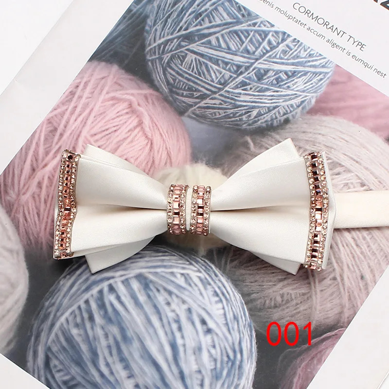 Formal Business Mens Diamond Bow Fashion Wedding Grooms Mens Fashion Version Bow 250407