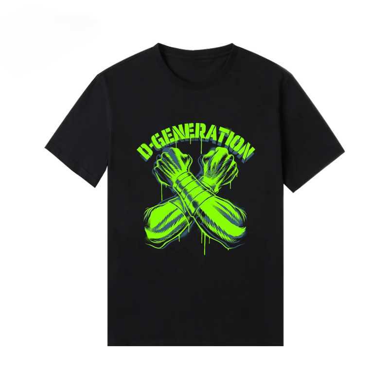 US fashion brand 2024 summer new DX combination short sLeeved printed T-shirt pure cotton loose casual T-shirtXJ250409
