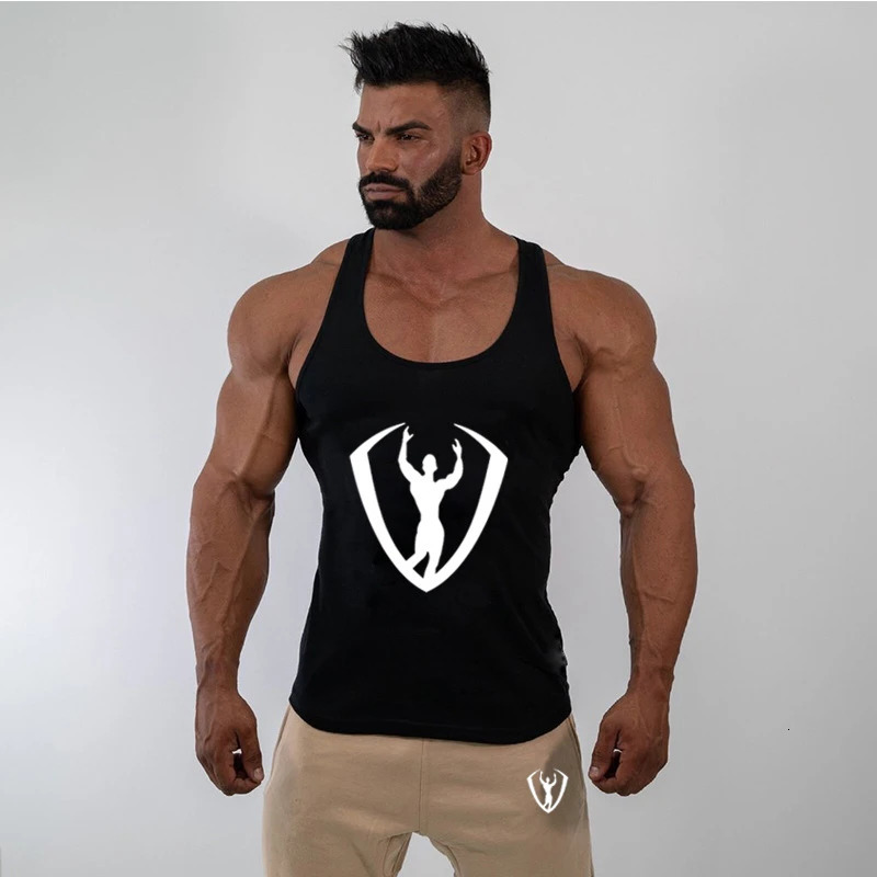 Mens vest fitness sleeveless cotton mens canoe tight fitting Ropa clothing 250409