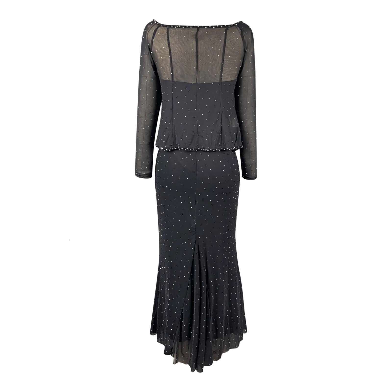 Dongdumaoyi Hollow Out Lace Coat Dresses Wedding Party Bridesmaid Patchwork Solid Color Hem Long Casual Loose Flowy Dress