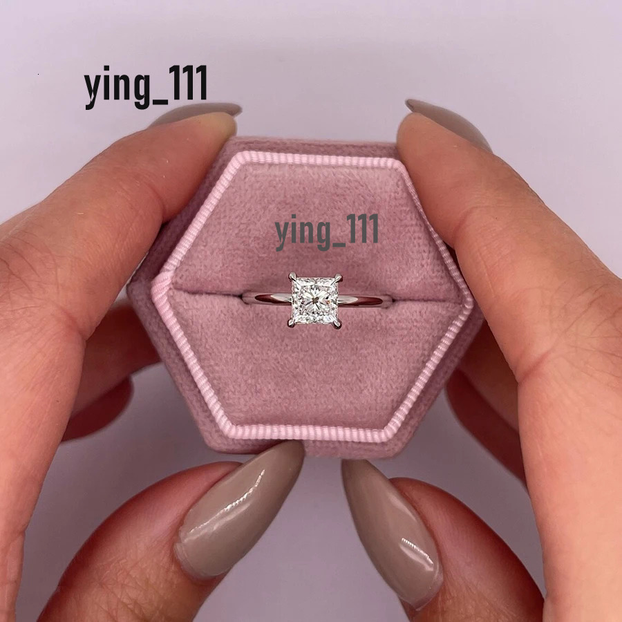 IGI Diamond Engagement Ring VS-VVS DEF Princess Cut 2 Ct Lab-Created CVD HPHT Diamond 14k Yellow Gold Wedding Ring For Woman