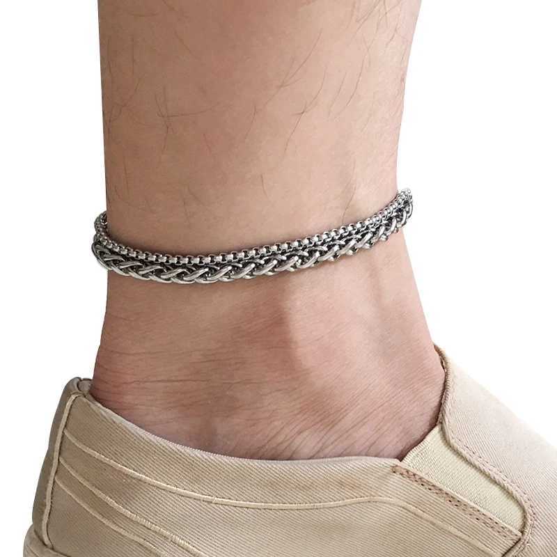 Stainless Steel Anklets For Women Beach Foot Jewelry Leg Chain Ankle Bracelets Men or Women Holiday Accessories 2019 New Z250408