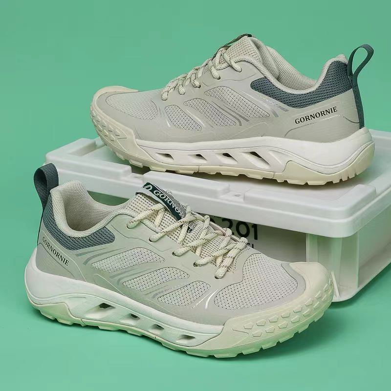 Men's hiking for summer mountaineering, anti-skid outdoor running shoes, casual cross-country wear-resistant and lightweight breathable travel sh