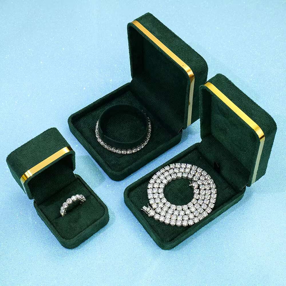 Men Women Hip-hop Jewelry Past test 5mm 925 Sterling Silver Gra Vvs Mossanite Moissanite Diamond Tennis Chain Necklace