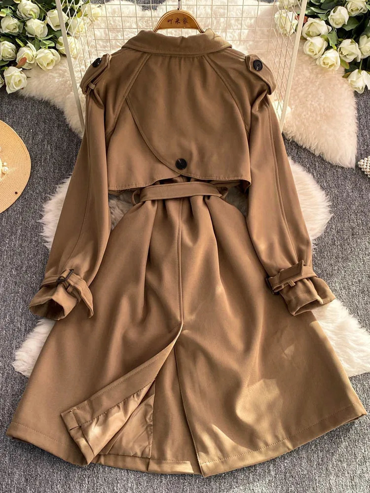 XFPV Womens Temperature Double Breasts High End Windproof Jacket Y2k Korean Fashion AutumnWinter SM11853 250409
