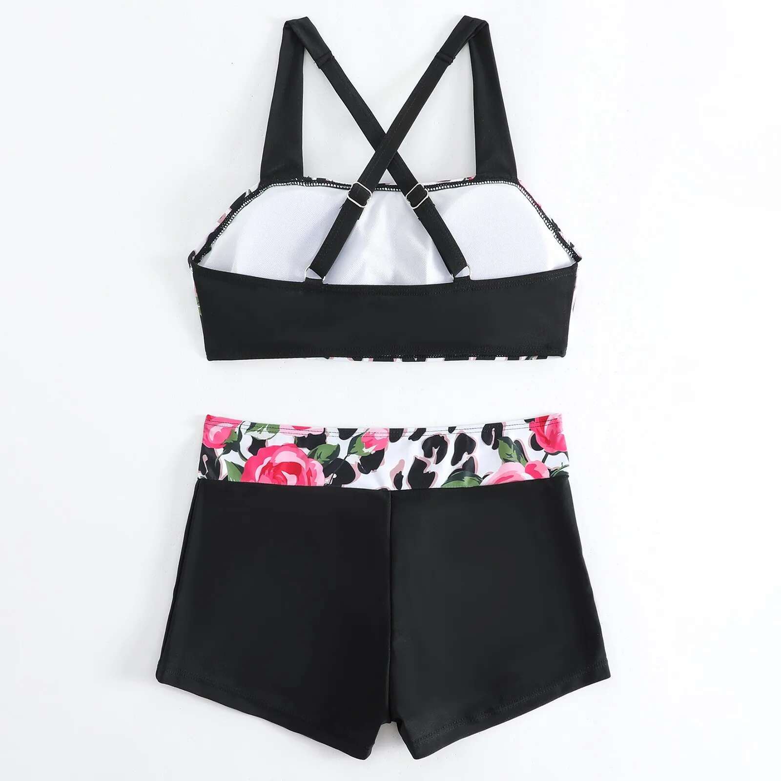 Dongdumaoyi Women High Waist Tankini Summer New Design Printing Swimwear Swimsuit Bikini Bathing Suit Two Piece Set Beach Wear