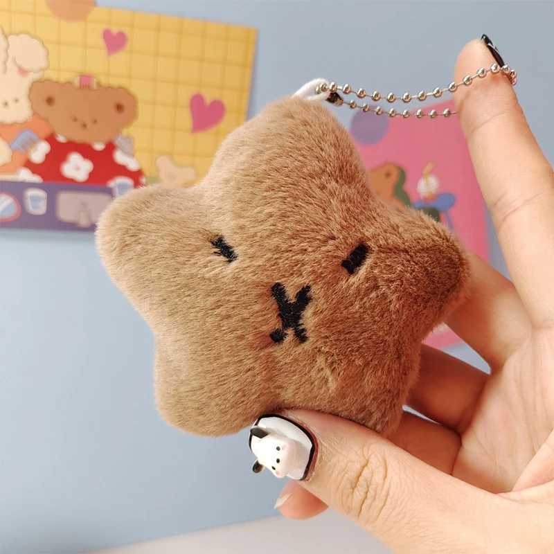 Creative soft filled animal Cybara plush doll star Squeak toy cartoon bag pendant keychain backpack car bag keychainXJ250409