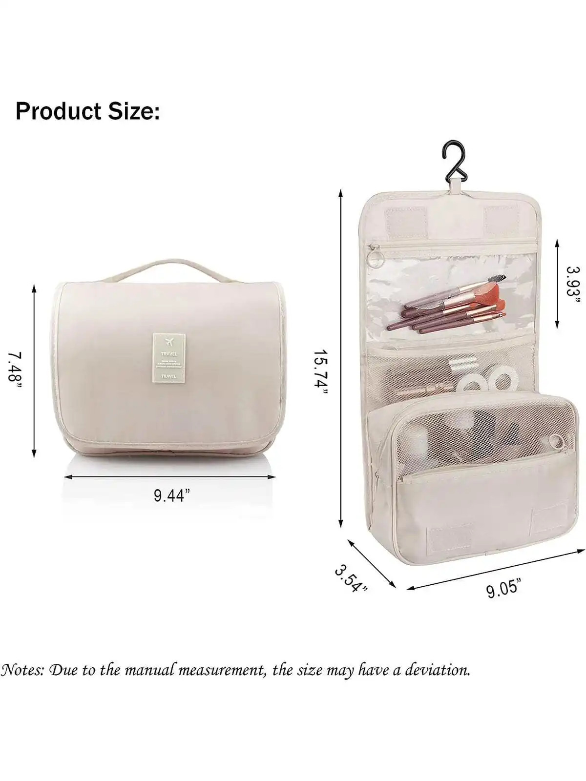 Travel Makeup Bag Waterproof Toilet Organizer High Quality Women Necester Bathroom Hook Washing Storage 250408
