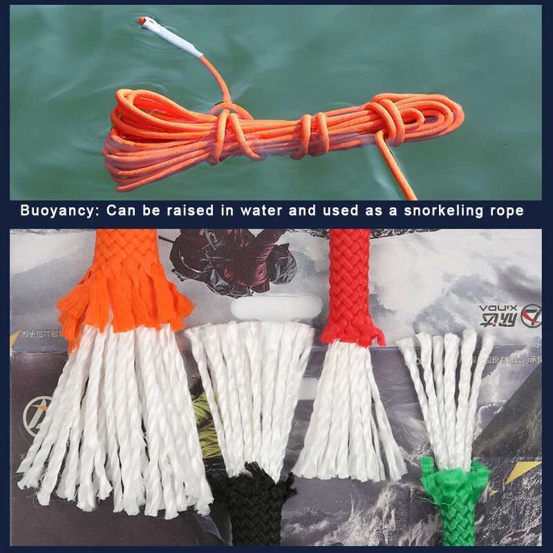 12mm 10mm 12KN(1200KG) Lanyard Outdoor Camping Climbing Hiking Survival Equipment Tent Accessories Rescue Snorkeg Rope