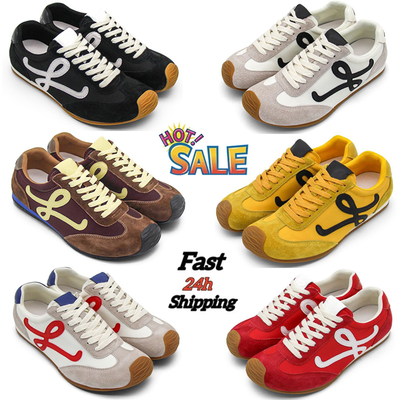 Designer Men Women Casual Shoes shoelles Brown Silk Red Pink White Black Gum hiking shoe Mens Trainers Suede Sneakers size 36-44