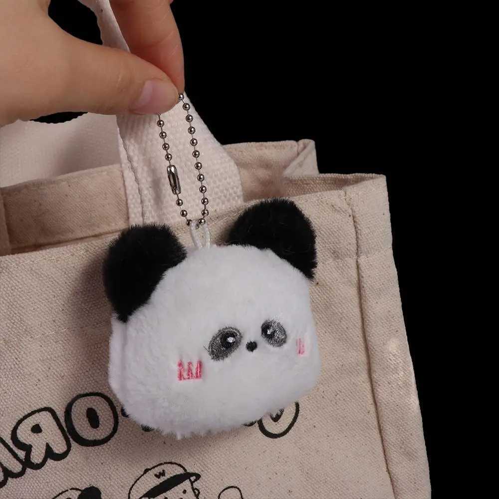 Cartoon soft animal keychain cute plush bear keychain female rabbit frog doll keychain backpack pendant accessory girl giftXJ250409