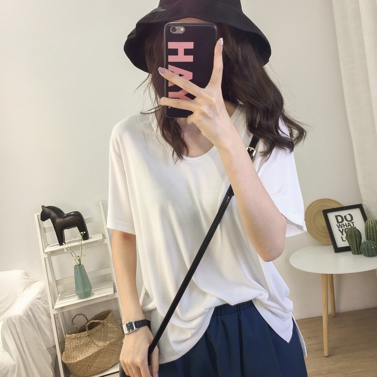 2025S Designer Women S T Shirt Summer New Loose Short Sleeved T Shirt Trendy V Neck Student Top Women S Net Red Slimming