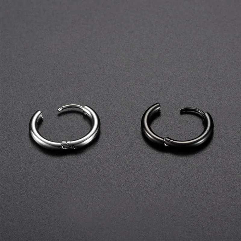 8/10/12/14/16/18/20mm Stainless Steel Huggie Hoop Earrings for Women Men Z250408