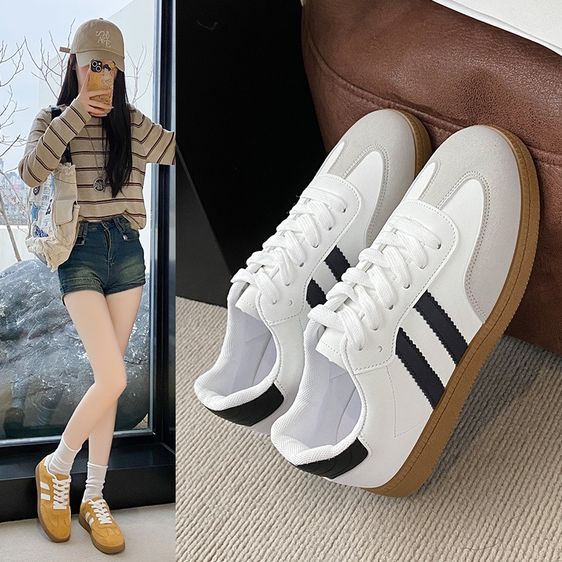 Free shipping designer retro casual German training shoes women's new casual sports shoes anti slip lightweight thick soled board shoes in multip