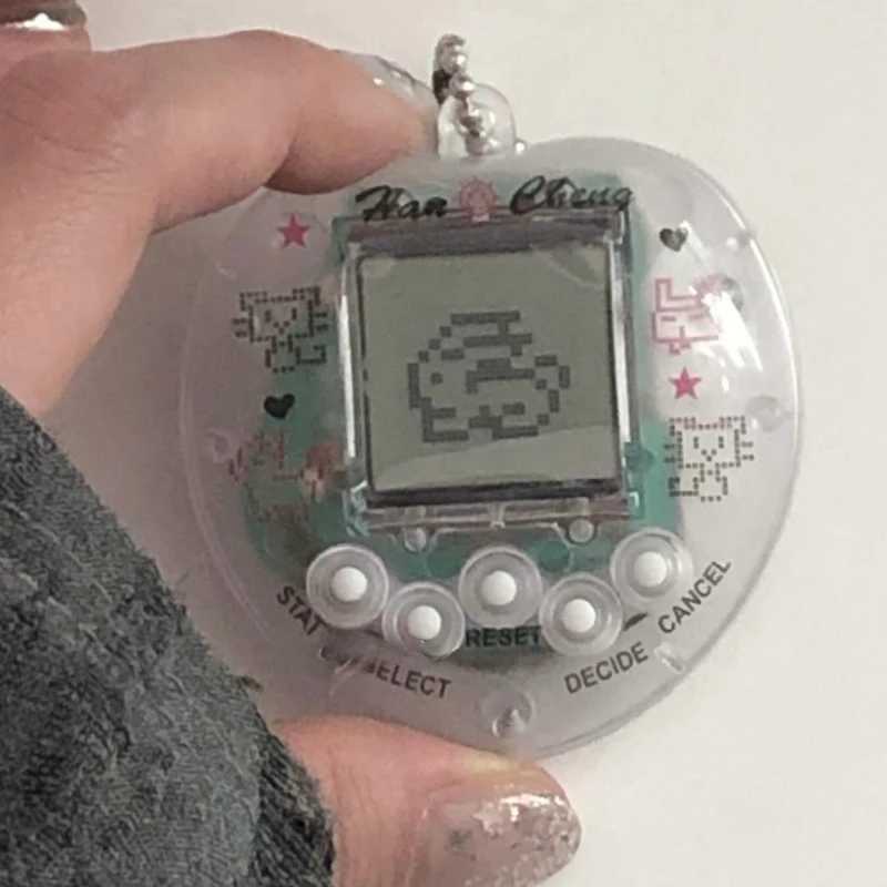 Korean fashion rainbow game console bone keychain Kaii Harajuku charm Y2K crystal heart lock DIY bag pendant keychain retroXJ250409