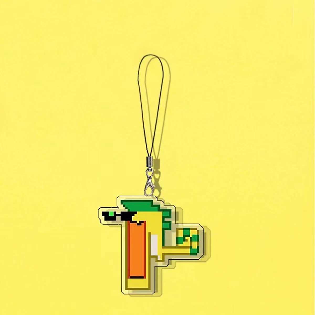 Cute Genshin Kuhul Aj resin keychain mens creative green dragon car keychain young girl bag pendant jewelry N876XJ250409