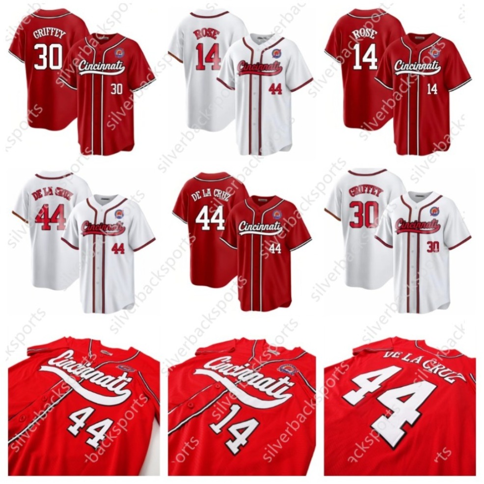 2024 Reds 44 Elly De La Cruz Joey Votto Baseball Jersey Ken Griffey Jonathan India Pete Rose free shipping Men Women Youth Wear
