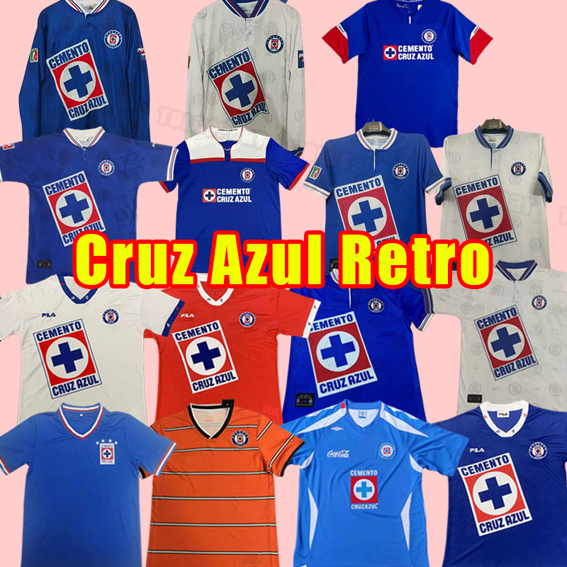 Retro Cruz Azul Campos Retro Soccer Jerseys Home Blue Away White Orange 1997 Vintage Classic Football Shirt Vintage 1997 1998 99 97 98 1996 1973 1974 2008 2018 2019 long