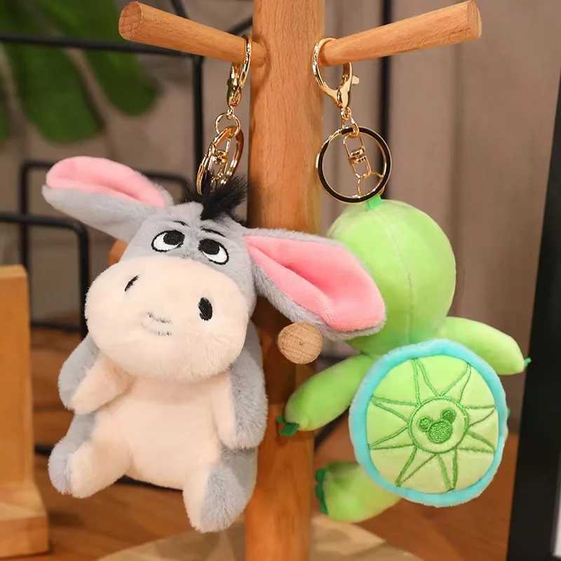 12cm cute frog turtle donkey bear plush pendant plush toy bag Accor keychain pendant car pendant childrens giftXJ250409