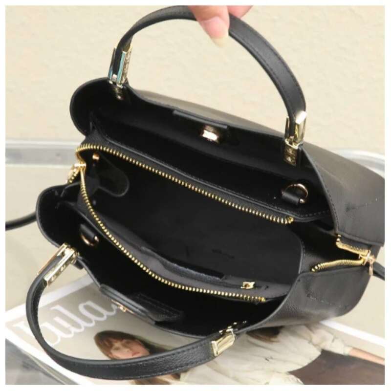 Ladies' Calfskin Handbag Stylish & Versatile Genuine Leather Shoulder Bag For Women,Large Capacity High-Quality Crossbody Tote