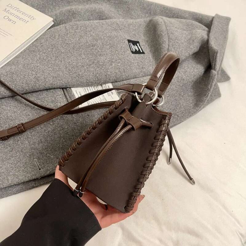 New Designer Bag Mini Drawstring Women's Bucket Bag 2025 Designer Wallet And Handbag Casual Street Small Shoulder Crossbody Bag Outdoor Leisure B