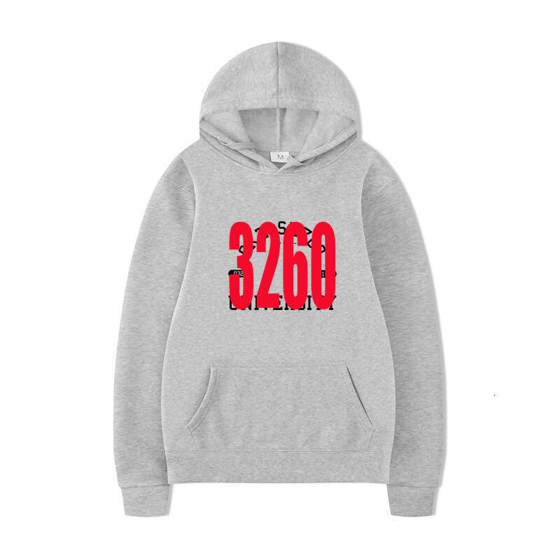 2022 new autumn and winter men's hooded sweatshirt with plush casual creativity 3260