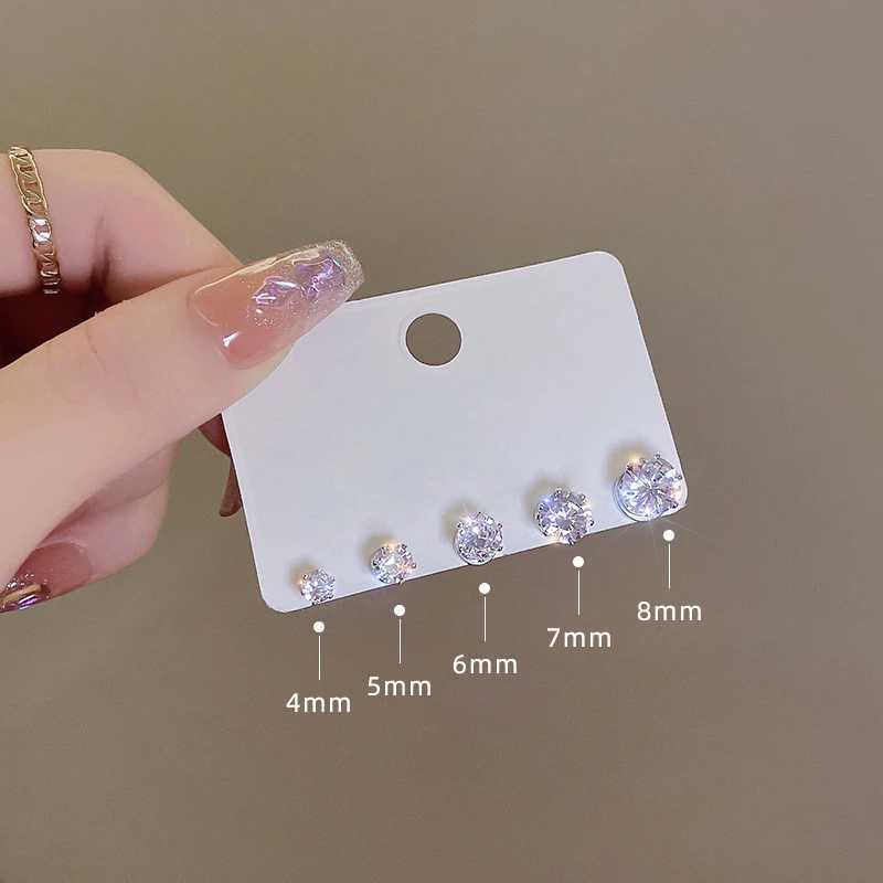 Fashionable and Elegant Womens Crystal Magnetic Ear Clips Luxury Zircon Round Earrings without Perforated Earrings Jewelry Z250408