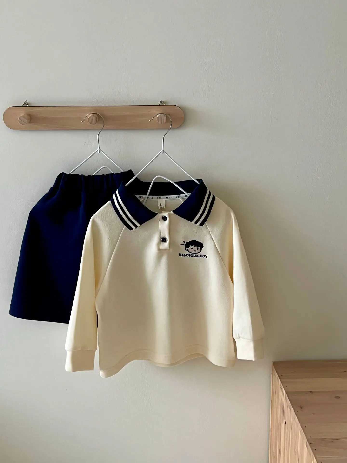 8894 Brothers and sisters Clothing Spring/Summer 2024 New Boys Two Piece Set Sweater+Pants or Girls Dress S2548