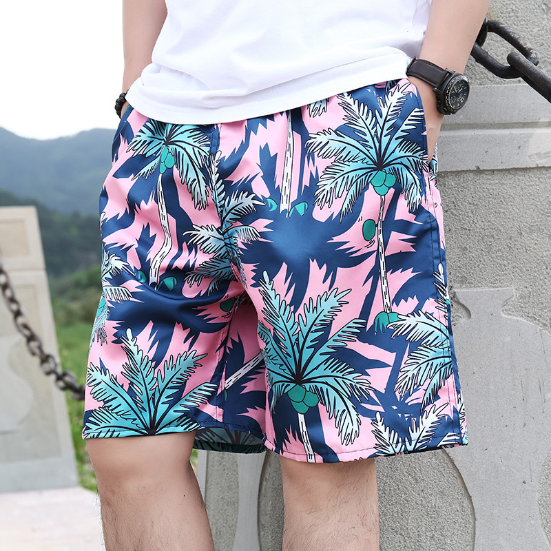 2025 New Designer Men Shorts Beach Large Size Quick Drying Loose Fitting Quarter Sports Casual Floral Pants