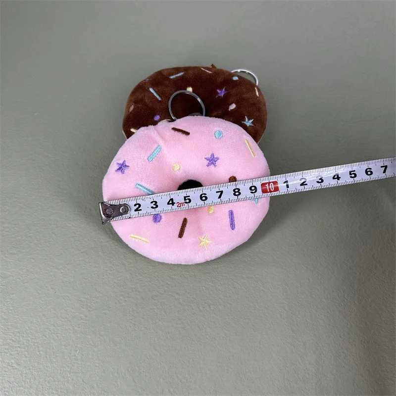 10cm cartoon cute simulation donut plush toy pendant keychain cute pocket pendant charm car keychain decoration Kaii giftXJ250409