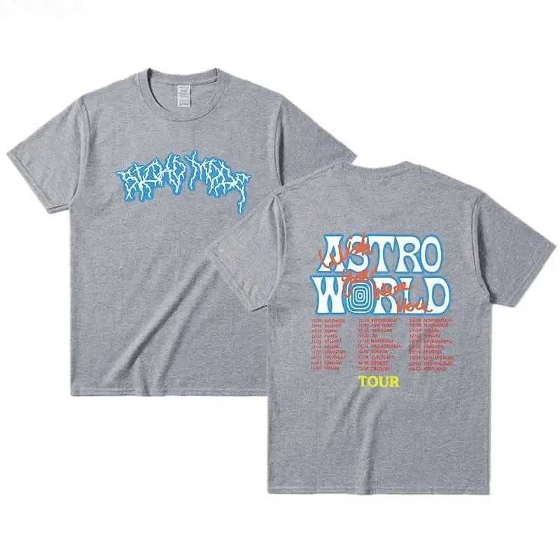 New Summer Hip Hop T-shirt Mens T-shirt Youre Here Travel Letter Printed T-shirt Top BrownXJ250409