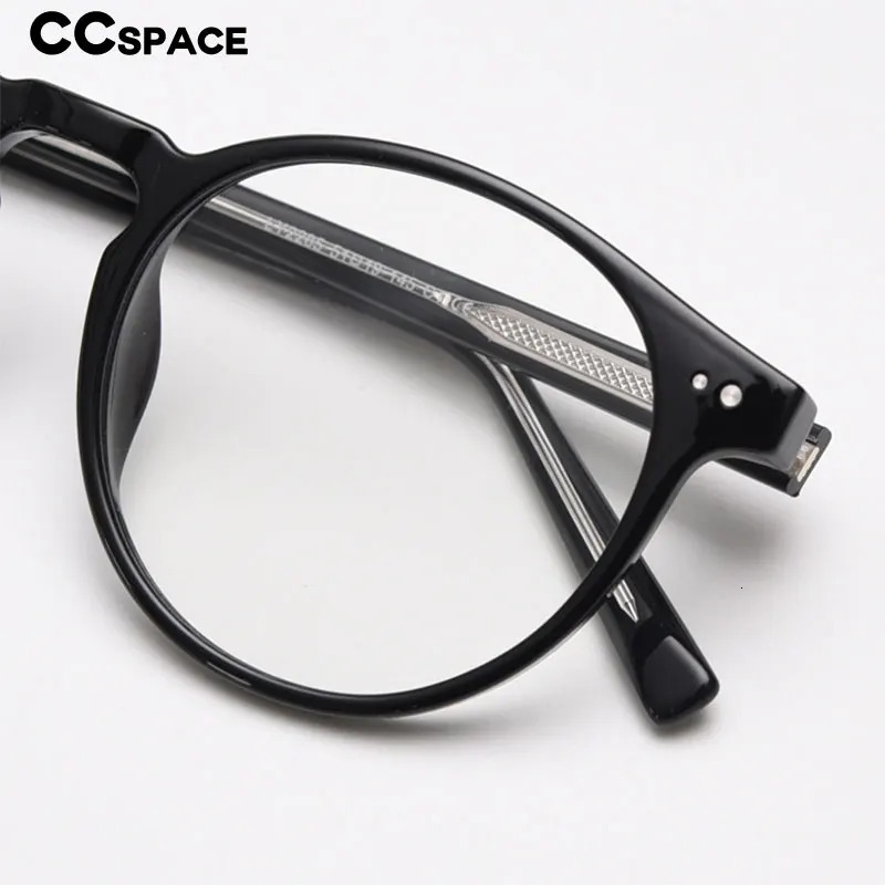 55868 Round Men Glasses Frame Transparent Computer Anti Blue Light Eyeglasses Frames Vintage Leopard Eyewear 250407