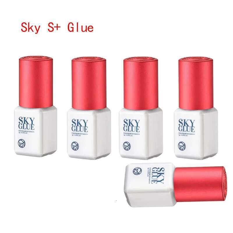 5/10 Bottles Original Korea Sky With Red Cap 1-2 Seconds Dry Time 6-7 Weeks Fastest and Strongest Eyelash Extensions Glue
