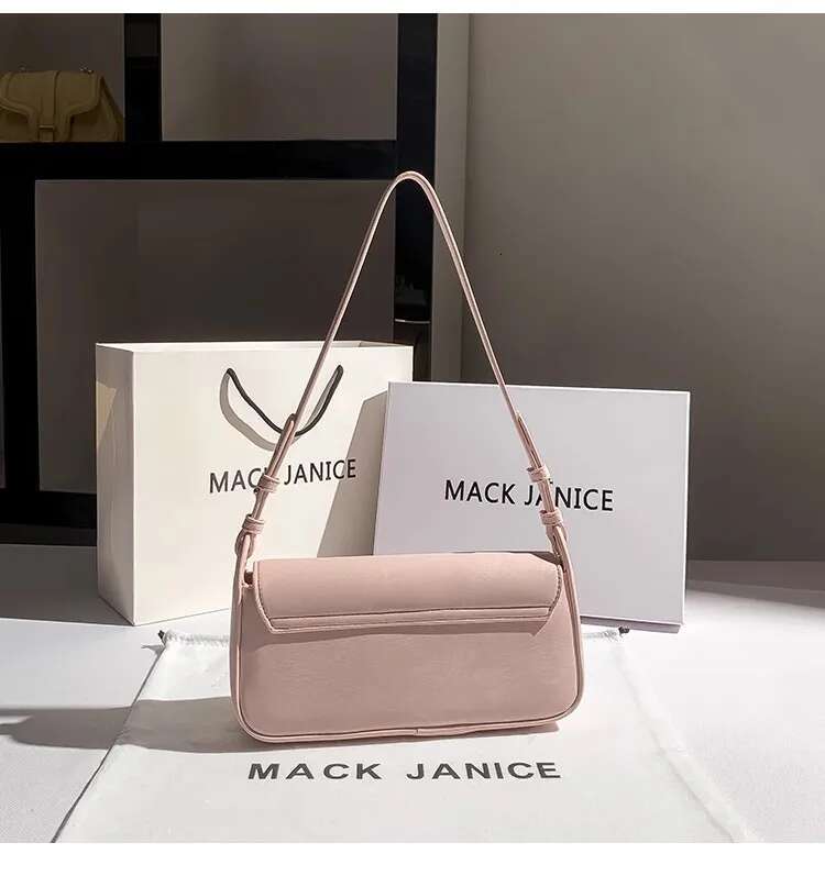 Summer New Fashion Women's Handbag Pink Bow Knot Square Textured Leather Shoulder Underarm Bag Lady Purse Female Armpit