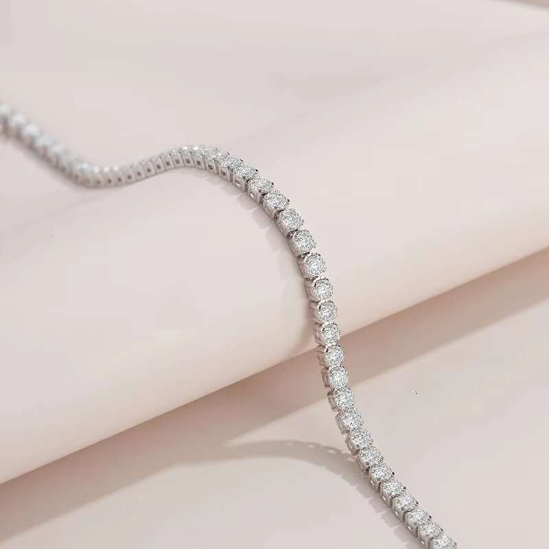 1 Dainty Jewelry Iced Out VVS Moissanitesterling Silver Tennis Bracelet 925 Silver
