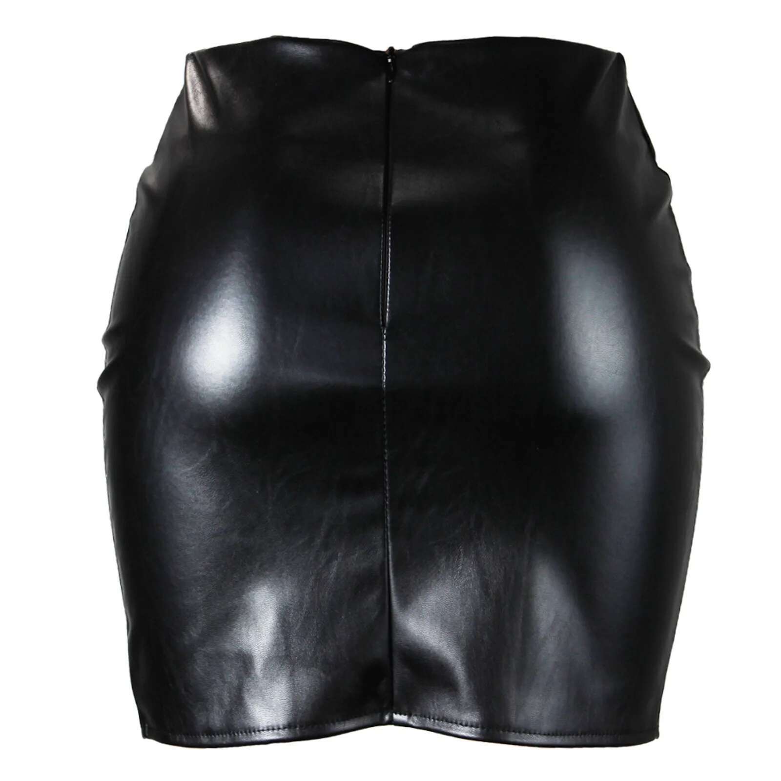 Dongdumaoyi Leather Night Clubwear Skirts Women Summer Solid Color PU Zipper Sexy Hip Mini Short Y K Faldas Mujer Moda